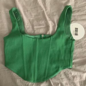 US 6 Princess Polly Kaeshia Rib Bustier